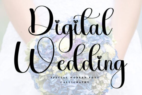 Digital Wedding Font for Creative Projects