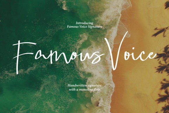 Famous Voice: A Stylish Signature Font for Editorial Design