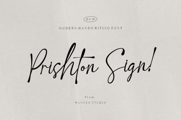 Prishton Sign: The Elegant Handwriting Font for Makers