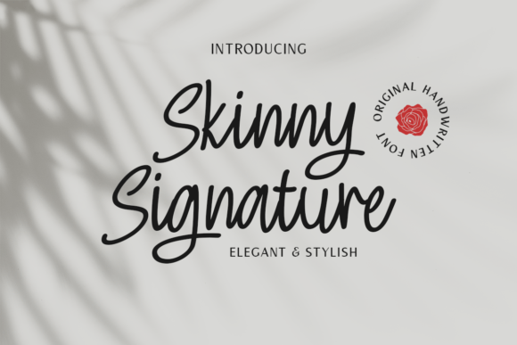 Skinny Signature Font for Business Branding